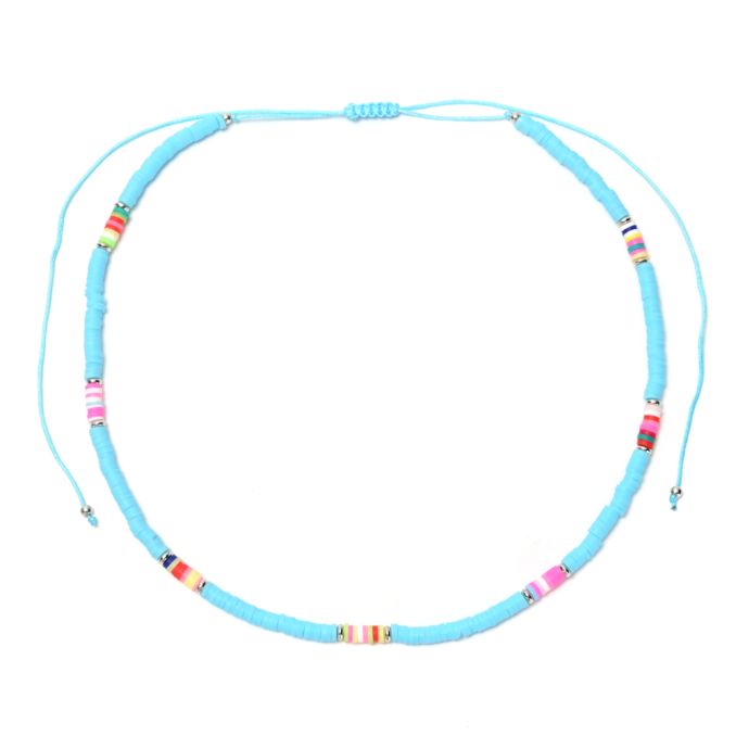 Collar canutillos turquesa x1u.