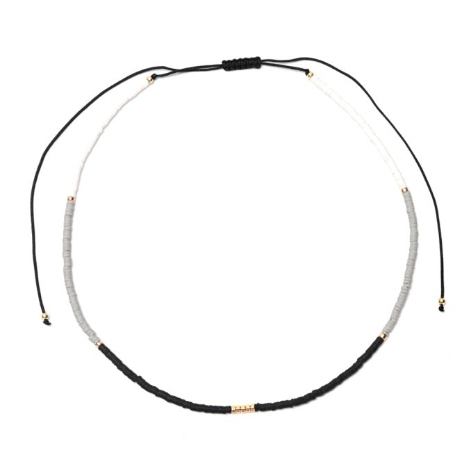 Collar canutillos negro x1u.