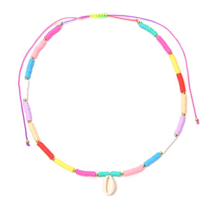Collar canutillos multicolor x1u.