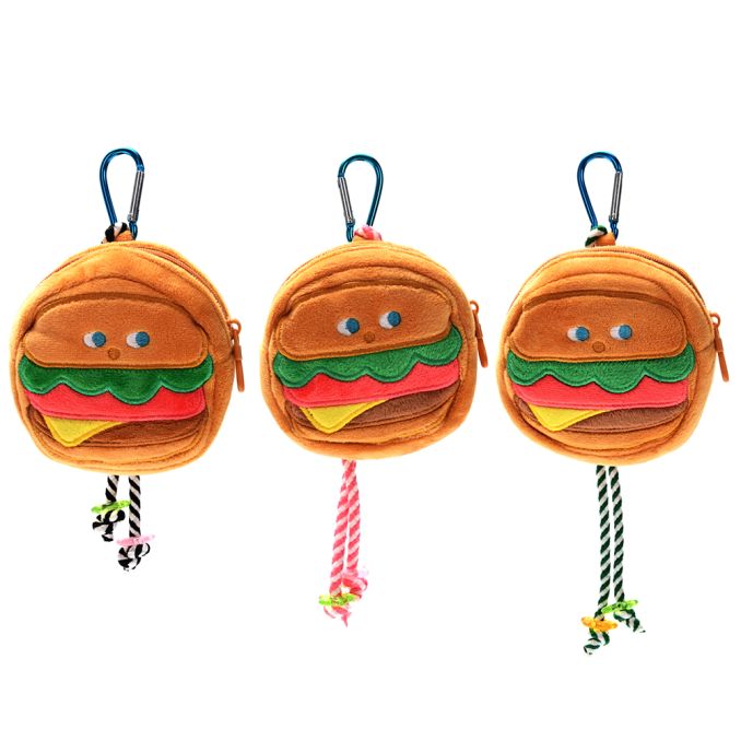 Llavero bag charm buger monedero 10x10cm x1u.
