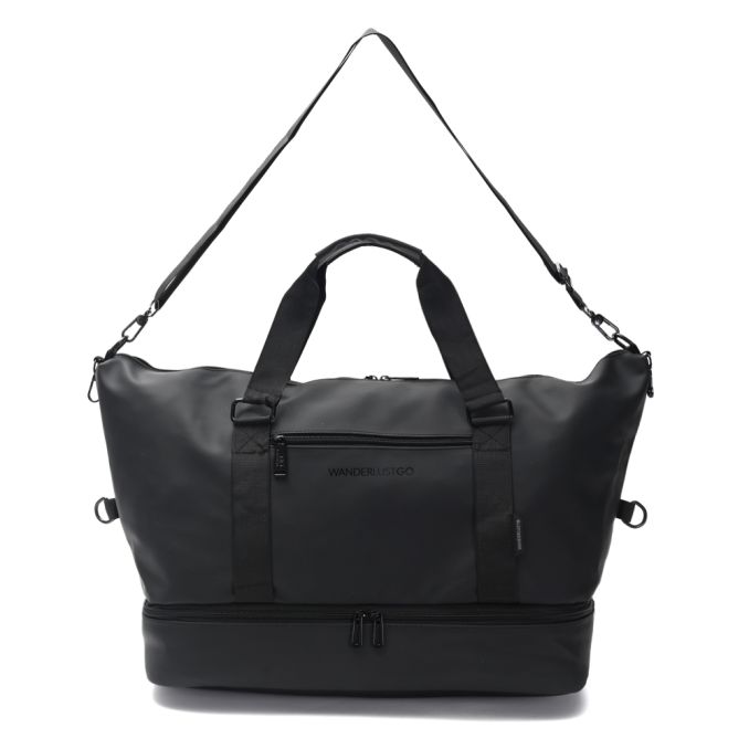 Weekender bag 46x27x22cm con cinta trasera para carry on. Compartimento para zapatos.Bolsillos inte