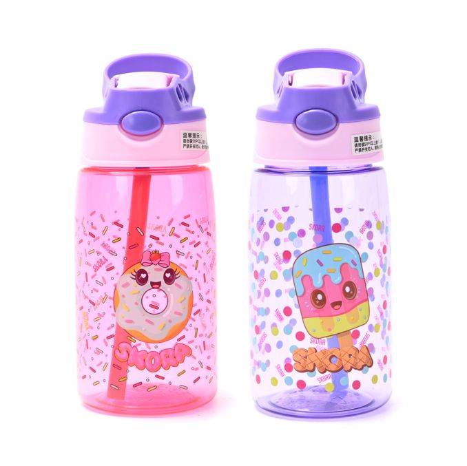 Botella infantil pico retractil y agarre 480 ml; x1u