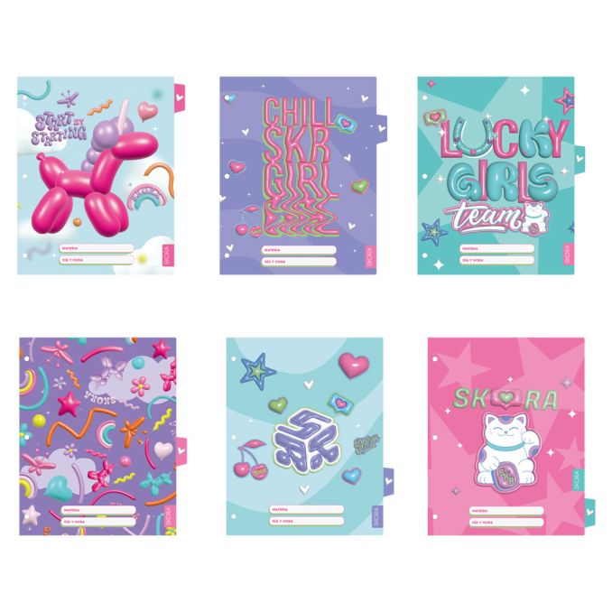Separadores escolares N3 x6u Lettering x6u
