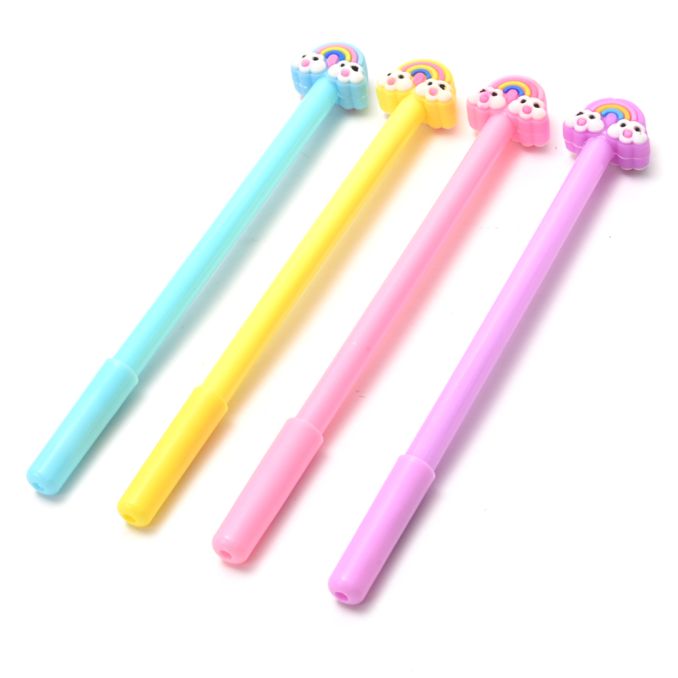 Lapicera arcoiris varios colores tinta azul x48 u.