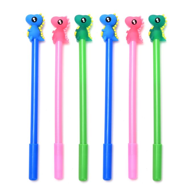 Lapicera dinos de colores x48 u.
