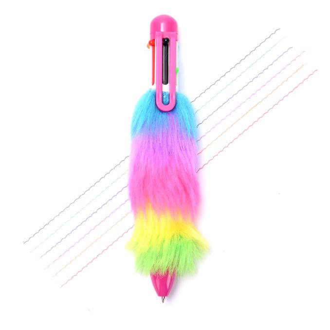 Lapicera peluche multicolor 3x14cm x24 u