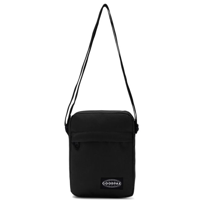 Morral Goodpak bolsillo delantero negro 21x16x5.5cm; x1u