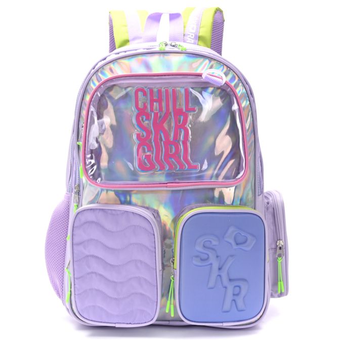 Mochila Think Happy Lettering derretido con llavero 32x45x15cm 18 Pulg. x1u.