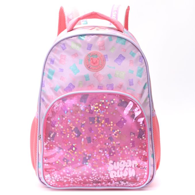 Mochila Think Happy Gummie bear sugar rush con llavero 32x45x15cm 18 Pulg. x1u.
