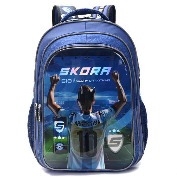 Mochila Let´s Play Futbol camiseta con llavero 32x45x15cm 18 Pulg. x1u.