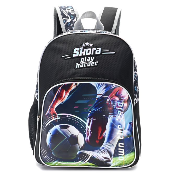 Mochila Let´s Play Futbol piernas con llavero 16 Pulg. x1u
