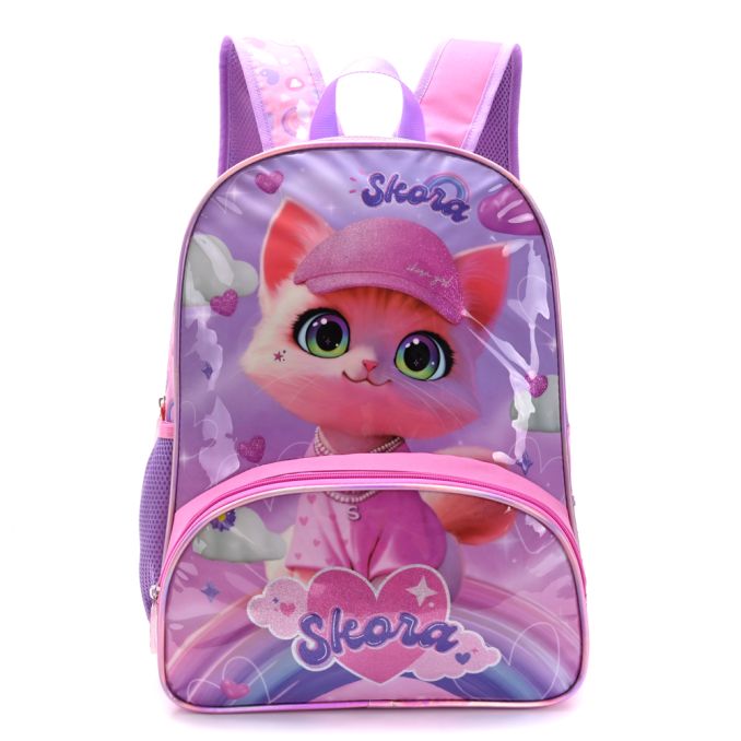 Mochila Think Happy Pets gatita rubia con llavero 16 Pulg. x1u.
