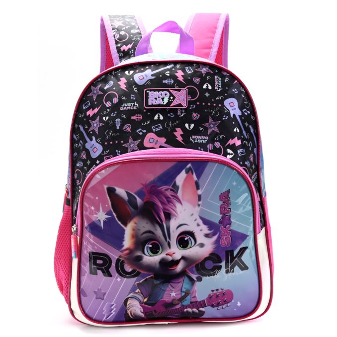 Mochila Think Happy Pets gatita rocker con llavero 16 Pulg. x1u