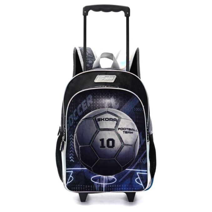 Mochila carro Let´s Play Futbol pelota con llavero 16 Pulg - x1u