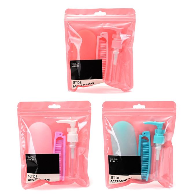 Kit de envases para rellenar y peine x3u