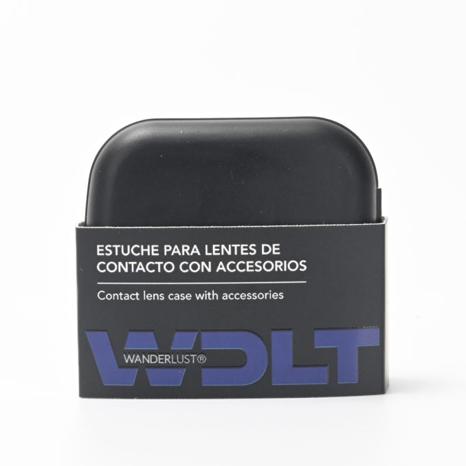 Estuche para lentes de contacto con soporte para lentes.pinzas. aplicador de contacto botella reca