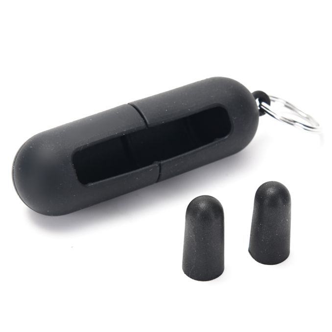 Tapones para los oídos de espuma suave con funda protectora de silicona y arandela para evitar extr