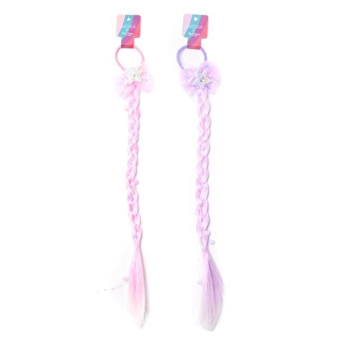 Gomita infantil con moño y pelo x1u