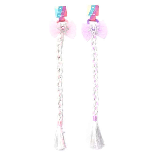 Gomita infantil con moño y pelo x1u