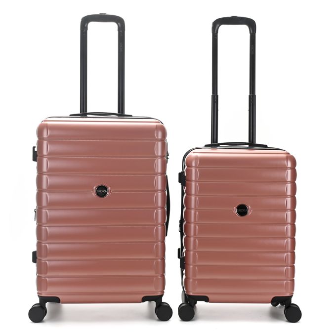 Set valijas 24 y 20 pulg SKR ABS Rose,4 ruedas dobles, con expansion y cerradura de combinacion y