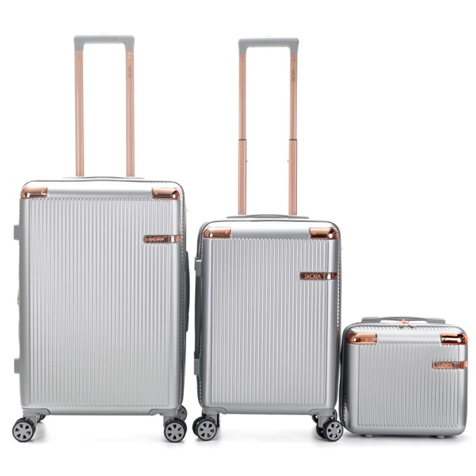 Set  valijas 24, 20 pulg y Beauty SKR ABS Aluminio,4 ruedas dobles, con expansion y cerradura de co