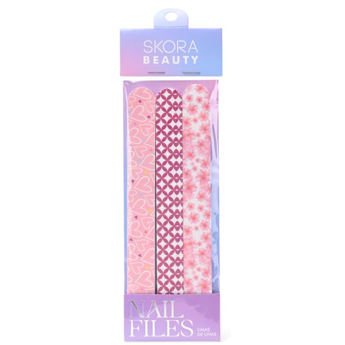 Set lima para uñas recta estampada x3u