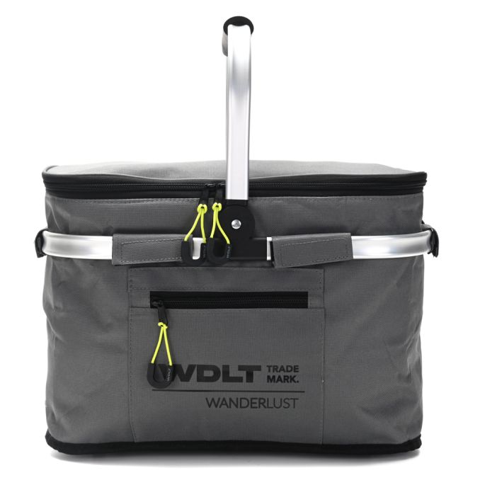 Canasto WANDERLUST 43x26.5x28cm asa y estructura de aluminio forreria isotermica x1u