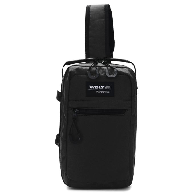 Morral sling WDLT con forreria isotermina y abrojos para el caño de la bici 35x30x15cm x1u