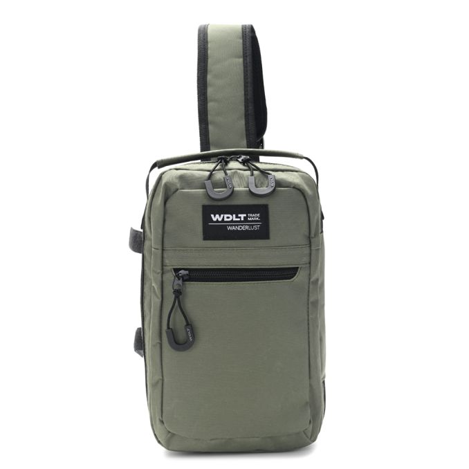 Morral sling WDLT con forreria isotermina y abrojos para el caño de la bici 35x30x15cm x1u