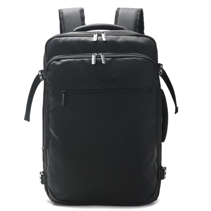Mochila Maletin WDLT Negro bolsillo acolchado portanotebook 15,6 pulg, expandible,zapatero,correa d