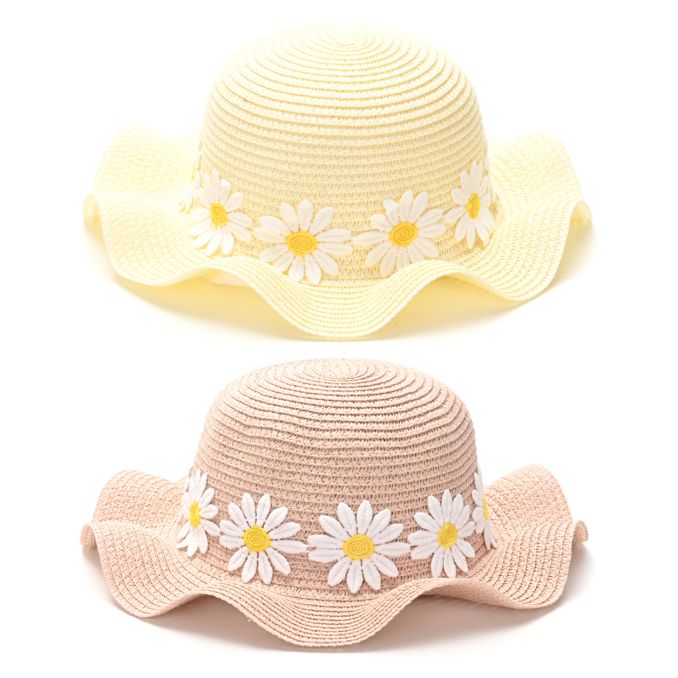 Sombrero nena capelina con margaritas SKR x1u