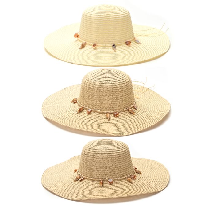 Sombrero mujer capelina con caracolas SKR x1u