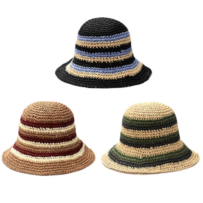 Sombrero piluso tejido rayas x1u