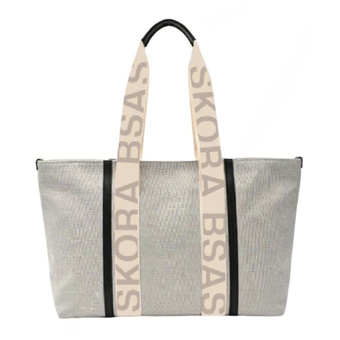 Bolso playero SKR asas con estampa 58x38x18cm x1u