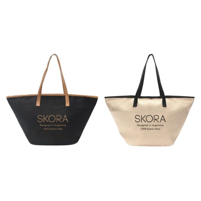 Bolso playero SKR con estampa 63x35x22cm x1u