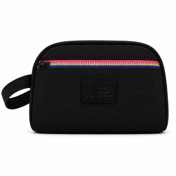 Portacosmetico SKR cierre multicolor 20x14cm x1u