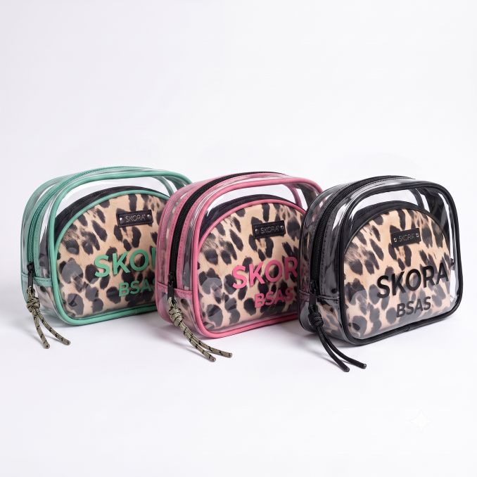 Portacosmetico 2 en 1 SKR animal print x1u