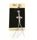Piercing acero ombligo colgante con strass x1u