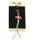 Piercing acero ombligo colgante con strass x1u