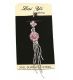 Piercing acero ombligo colgante con strass x1u