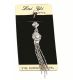 Piercing acero ombligo colgante con strass x1u