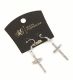 Aro colgante cruz strass x1u