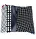 Lona playera 140x140 cuadrillé ByN con borlas; x1u