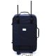 Set Valija 2 dos ruedas lisa color NEGRO con detalles AZUL x3u