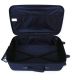 Set Valija 2 dos ruedas lisa color NEGRO con detalles AZUL x3u