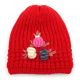 Gorro dama lana con flores bordadas y perlas x1u