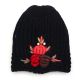 Gorro dama lana con flores bordadas y perlas x1u