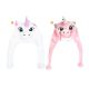 Gorro coya infantil nena peluche con carita unicornio x1u