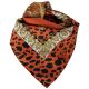 Pañuelo 60x60 cm estampado tigre seda origen italia x1U