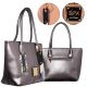 Cartera Mujer 38X26X14Cm Clasica Con Costura Contratono x12u.